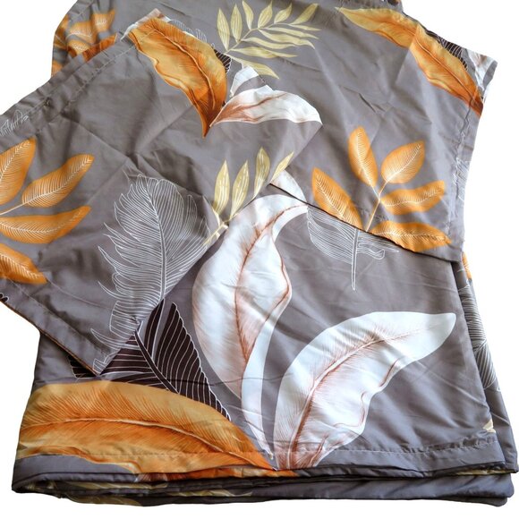 Queen Duvet Cover Set 90 x 88 Reversable 2 Shams Multicolor Tropical New - Picture 1 of 11